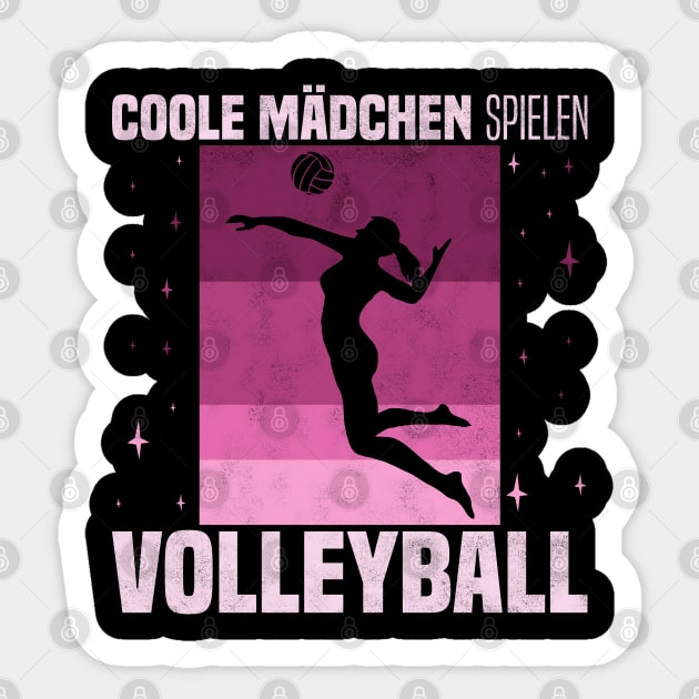 Coole Mädchen spielen Volleyball - Retro Vintagde Design Sticker by BenTee